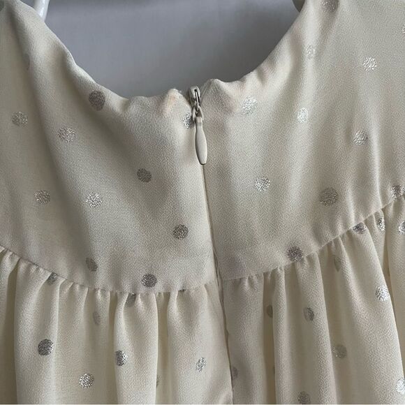 Kid's Habitual Cream & Silver Polka Dot Dress - Picture 6 of 9